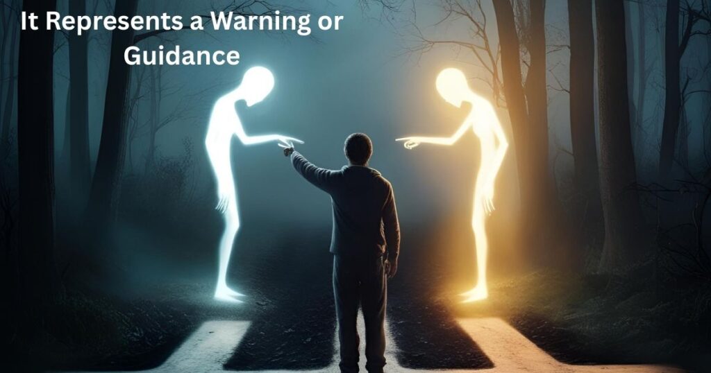 It Represents a Warning or Guidance