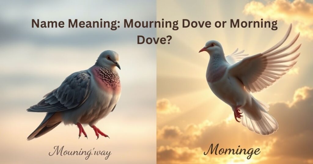 Name Meaning: Mourning Dove or Morning Dove?