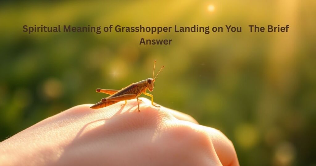Spiritual Meaning of Grasshopper Landing on You      The Brief Answer