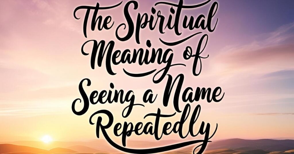 The Spiritual Meaning of Seeing a Name Repeatedly