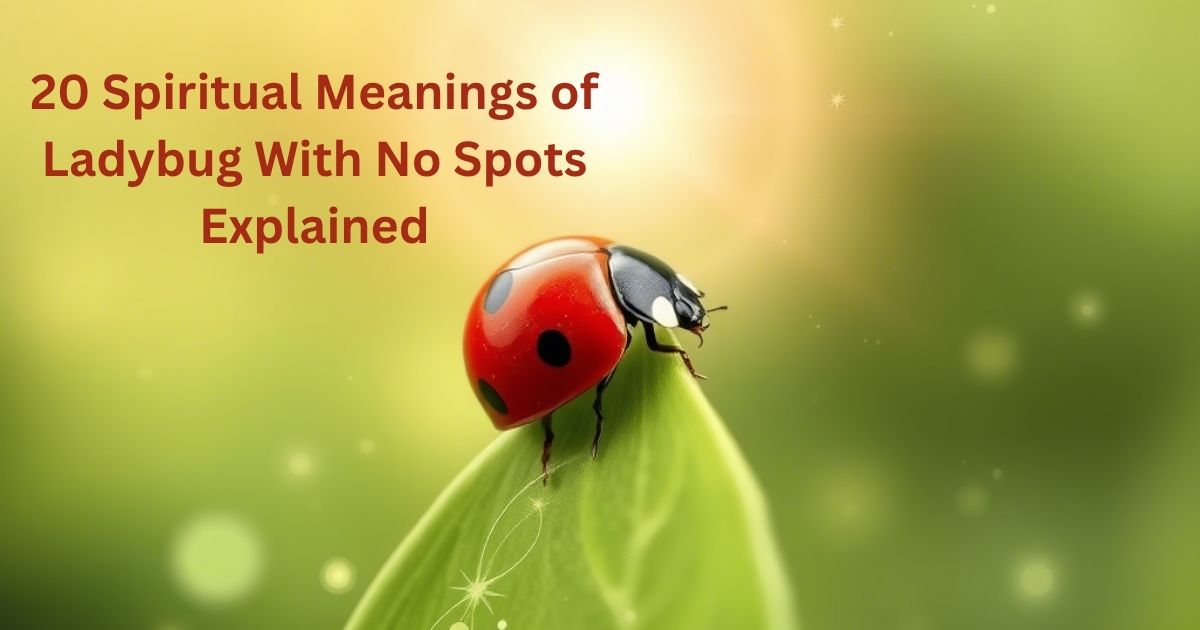 20 Spiritual Meanings of Ladybug With No Spots Explained