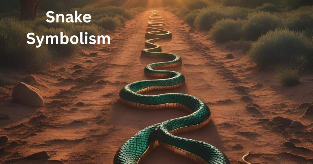 Design an eye-catching image of a snake stretched across a forest path or desert trail at sunrise, its scales subtly reflecting sacred symbols like the ouroboros or infinity sign.
Use a rich, symbolic color palette—emerald green, copper gold, deep brown, and soft light rays—to evoke mystery, wisdom, and rebirth.
Feature the heading “Snake Symbolism” in elegant serif or tribal-style font, with the subtitle “A Snake in Your Path” beneath it in smaller, mystical text.
Incorporate faint overlays of ancient runes, chakras, or spiritual light to suggest meaning beyond the physical.
Perfect for U.S. audiences browsing Pinterest, spiritual blogs, Instagram reels, TikTok, or content on animal totems and inner transformation.