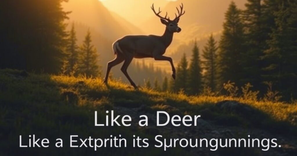 Step Outside Your Comfort Zone and Have an Adventure, Like a Deer Exploring Its Surroundings