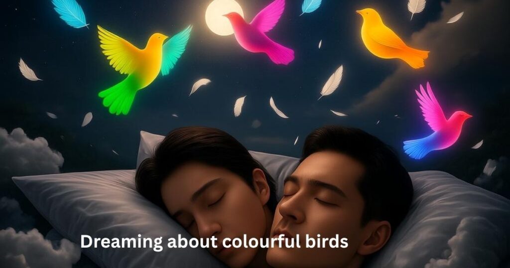 Dreaming about colourful birds