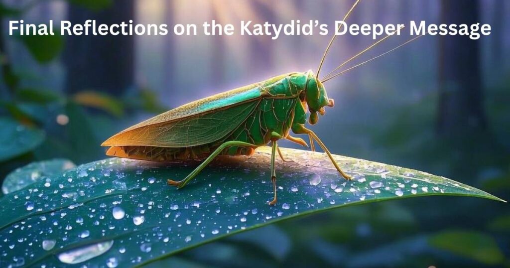 Final Reflections on the Katydid’s Deeper Message
