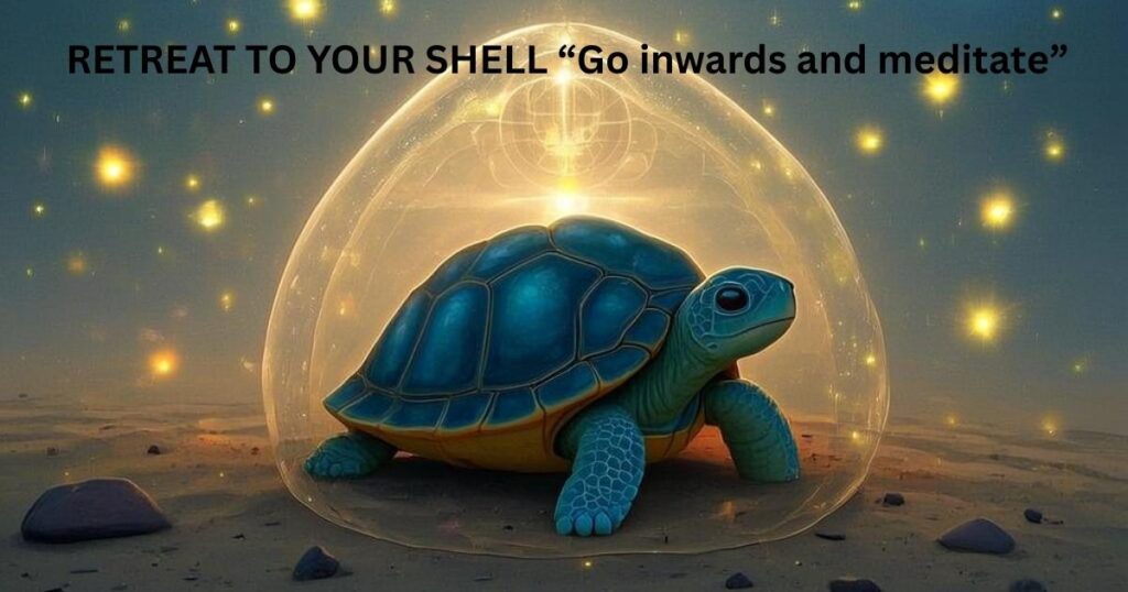 RETREAT TO YOUR SHELL “Go inwards and meditate”
