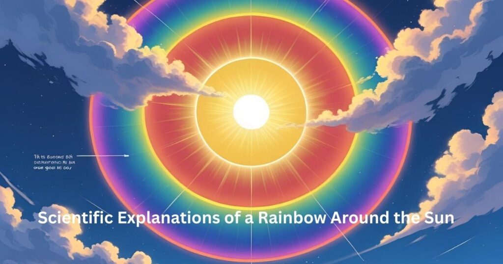 Scientific Explanations of a Rainbow Around the Sun