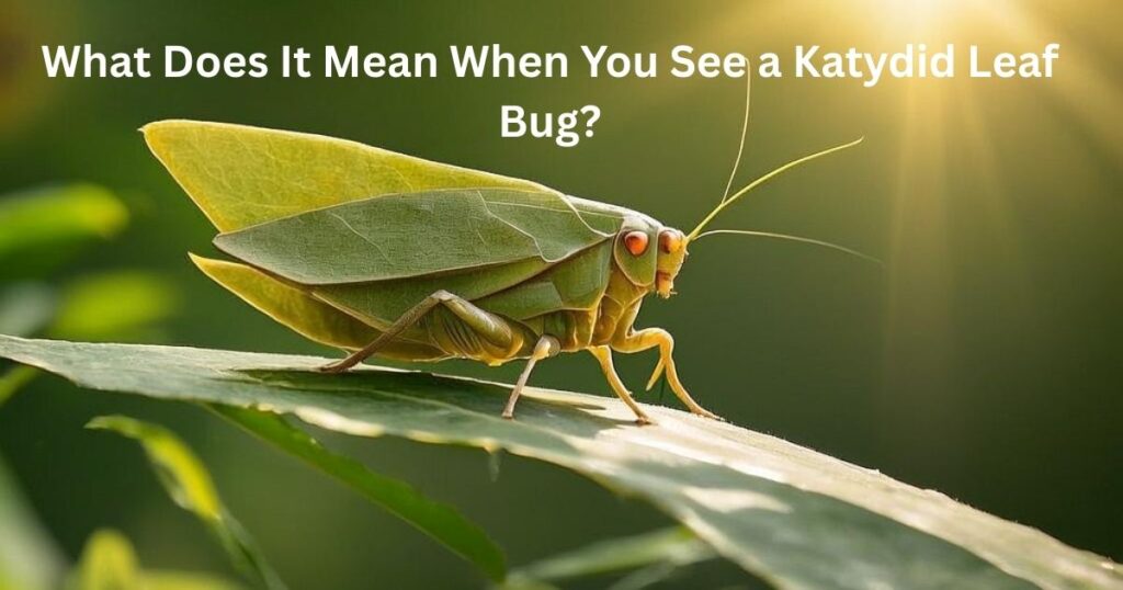 What Does It Mean When You See a Katydid Leaf Bug?