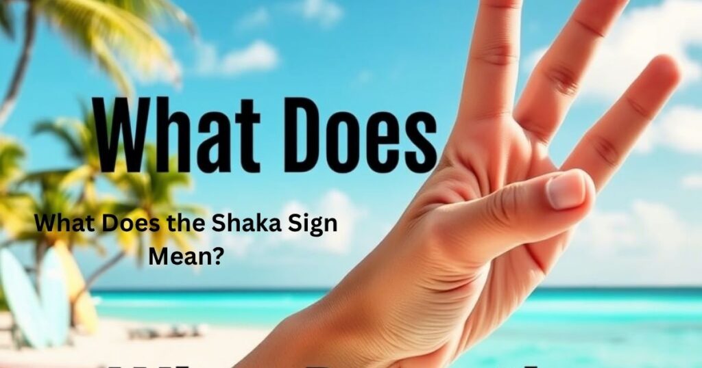 What Does the Shaka Sign Mean?
